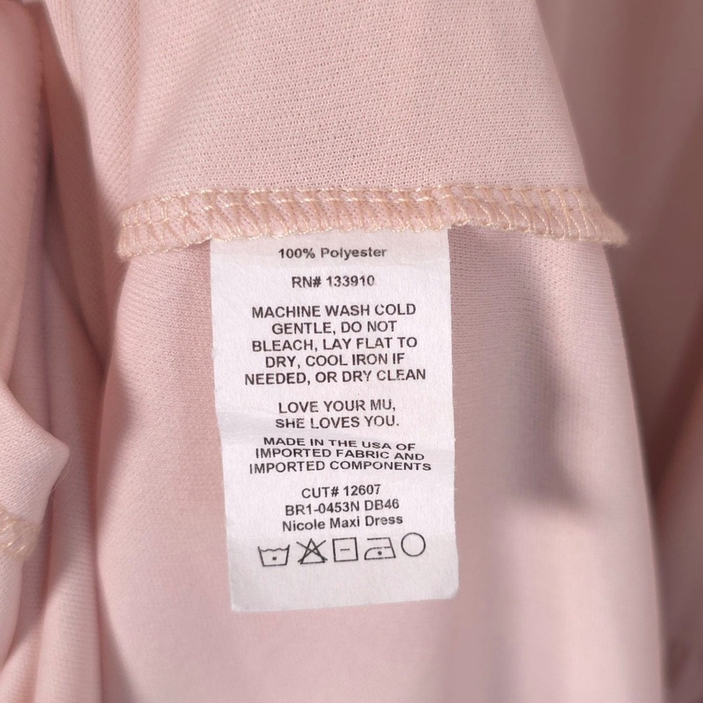 SHOW ME YOUR MUMU New Women's Nicole Maxi Dress XL Blush Pink Smocked - Picture 8 of 9